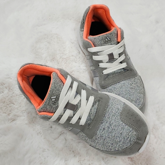 Gray and Peach pink Adidas Supercloud running shoes size 7 - Picture 3 of 8